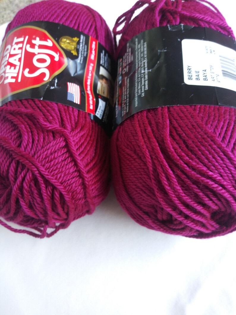 8.5 Oz. Red Heart Soft Yarn Berry DESTASH YARN Etsy