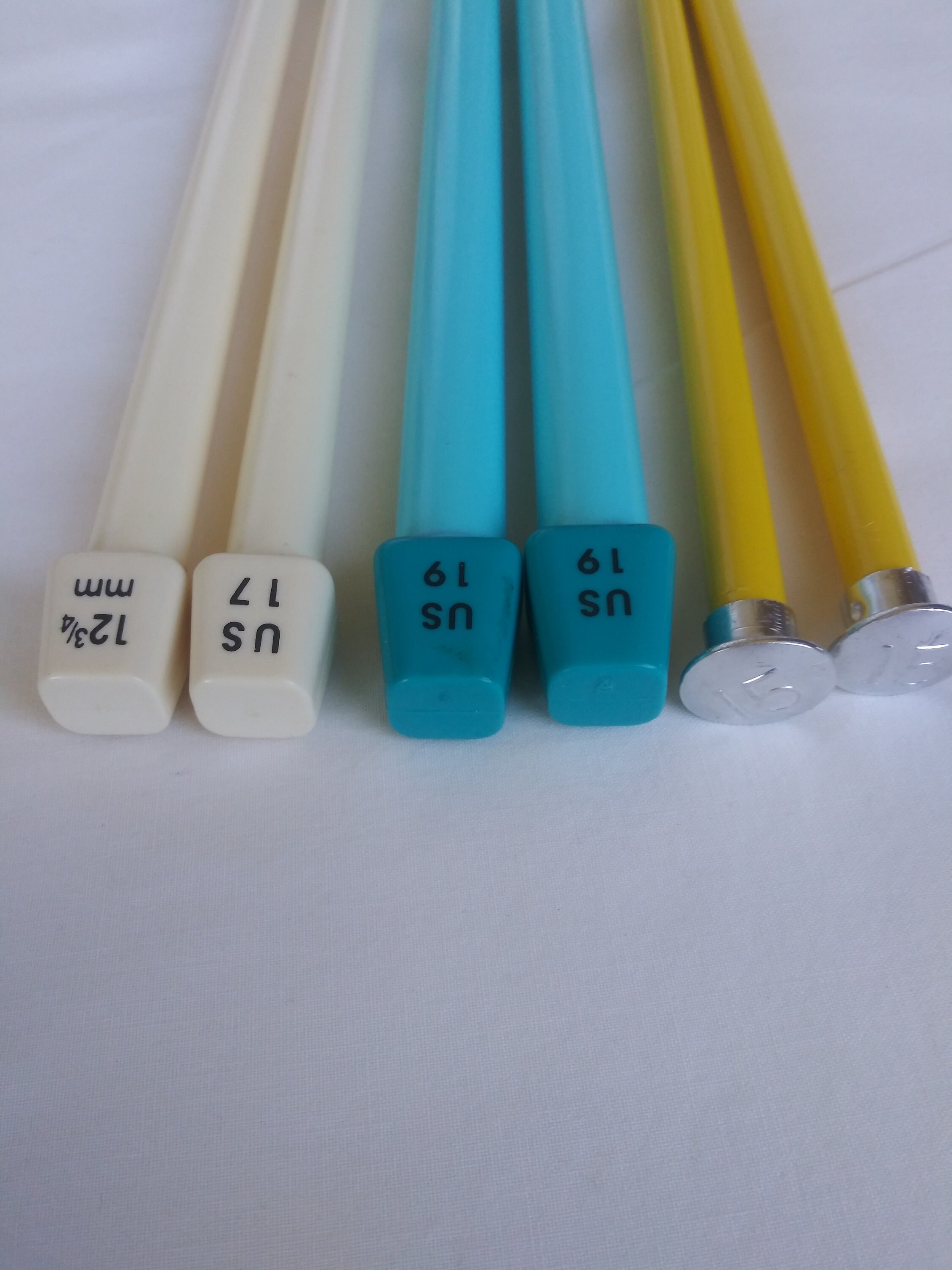 3 Pair Vintage Plastic Knitting Needles 10 in.long Etsy