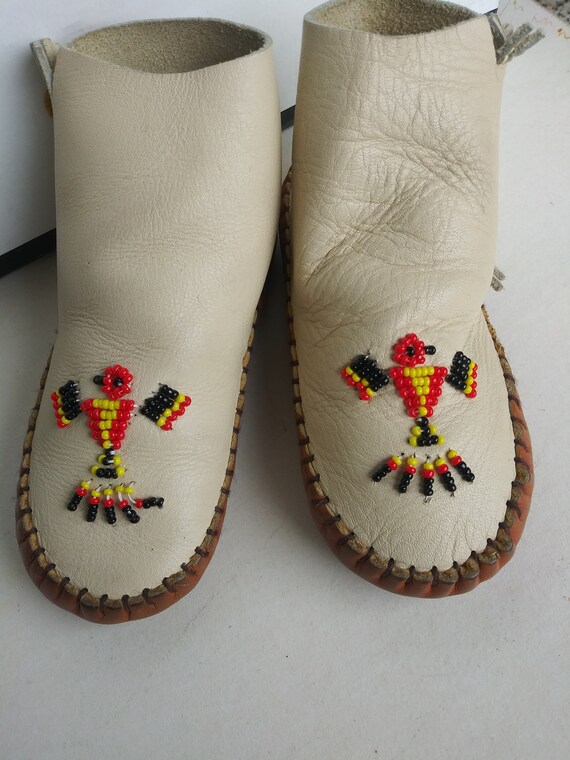 Vintage Child's Moccasins/Soft Leather Baby Slippe