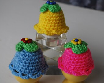 Easter decoration,set of 3 eggs hat.