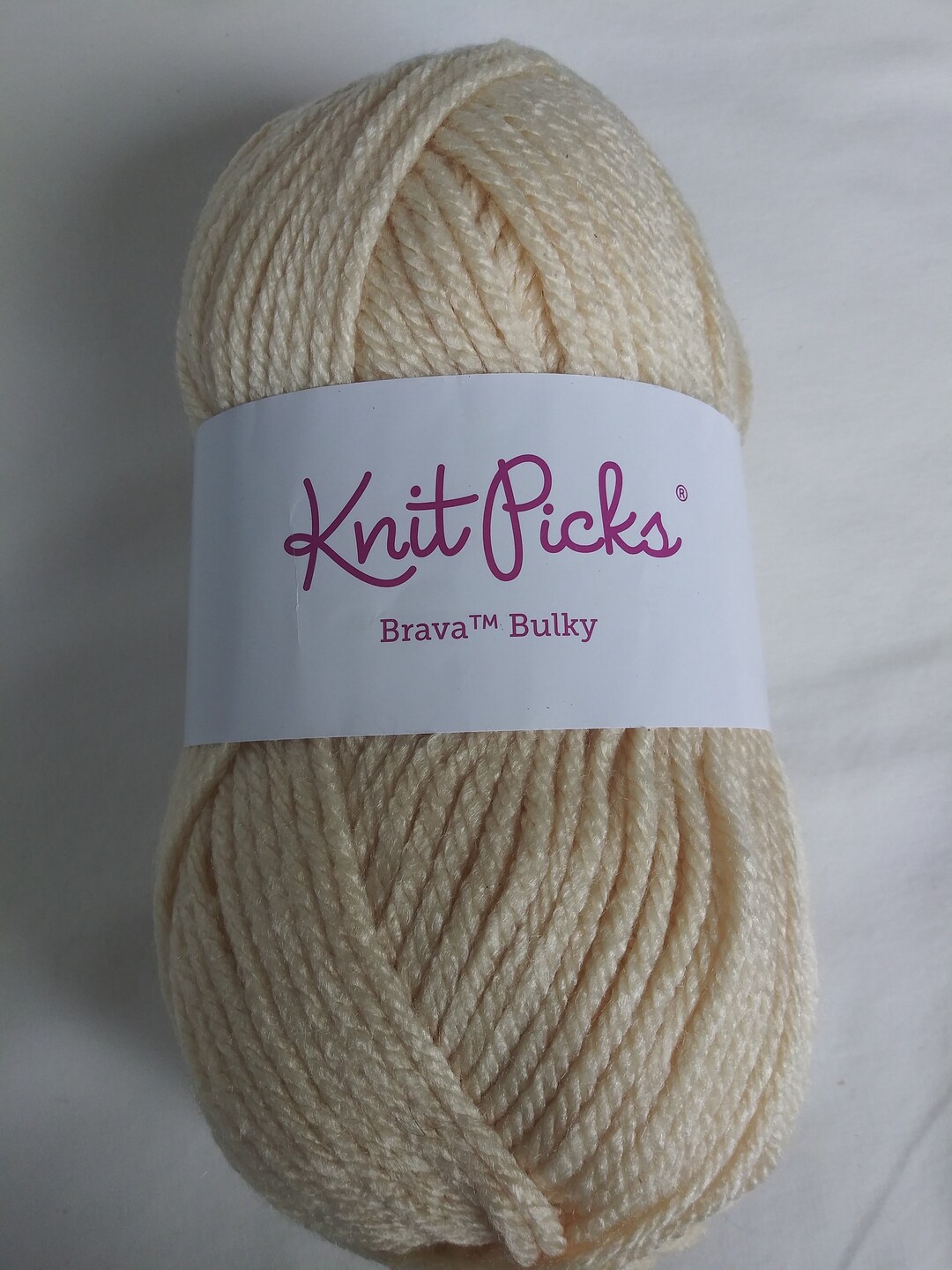 1 Ball Knit Picks Yarn Brava Bulky/cream Etsy