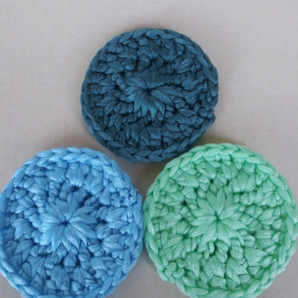 3 Dish scrubbies,pot scrubbers,crochet dish scrubbies,nylon scrubber