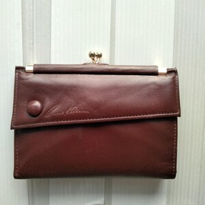 Cartera vintage para mujer color burdeos ANNE KLEIN de St. Thomas Leather