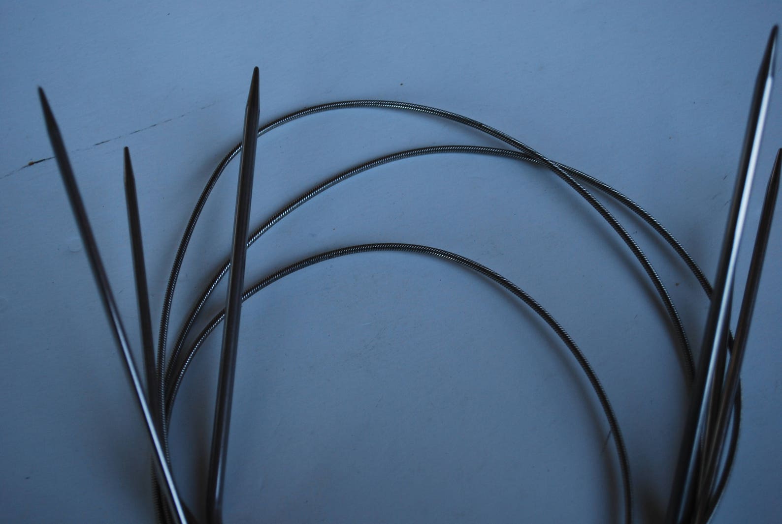 3 Circular Knitting Needles Metal Etsy