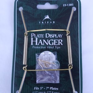 Vintage Tripar Plate Display Hanger/ Gold Plate Hanger