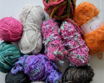 1 pound Mixed Lot Art Yarn