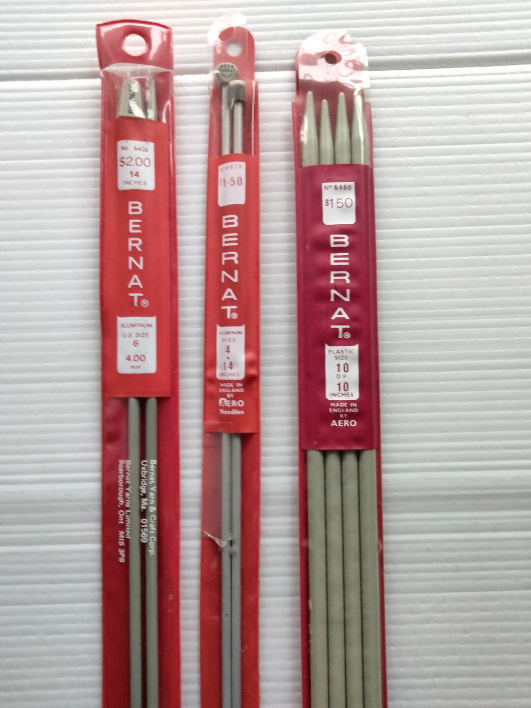 Set 3 Aero Bernat Needles 14 Double Pointed Knitting Etsy