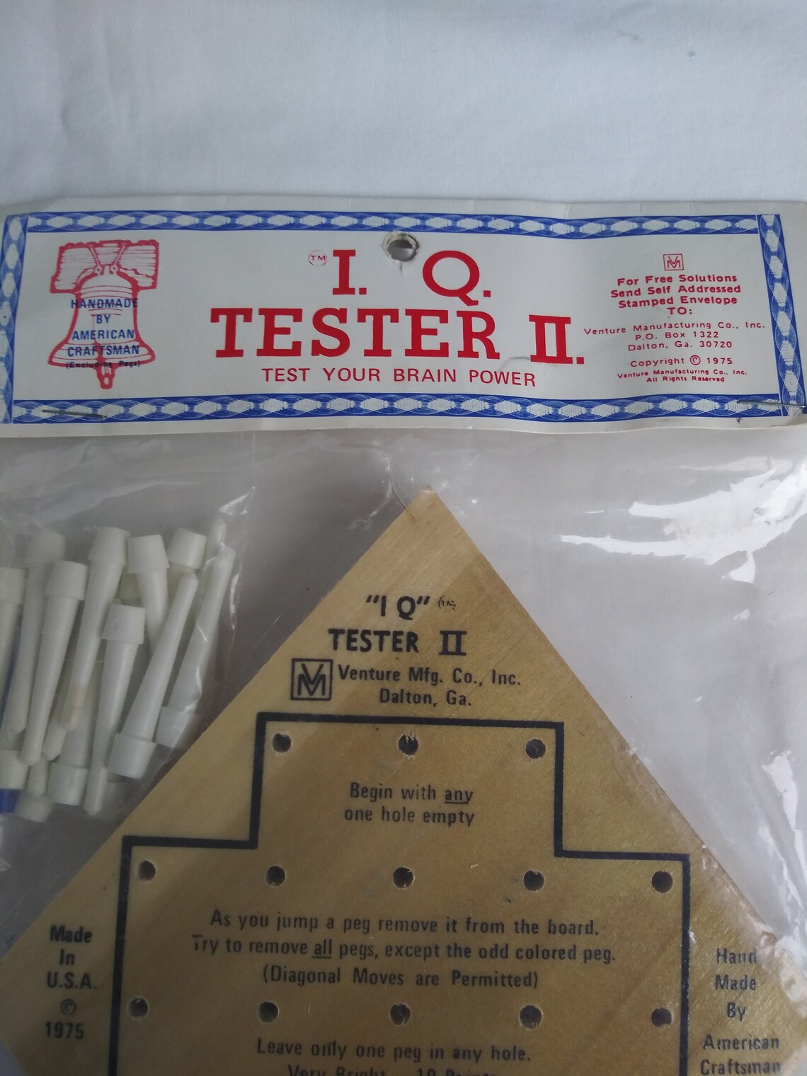 Vintage Game I.q.tester II. Test Your Brain Power Wood Puzzle Game USA ...