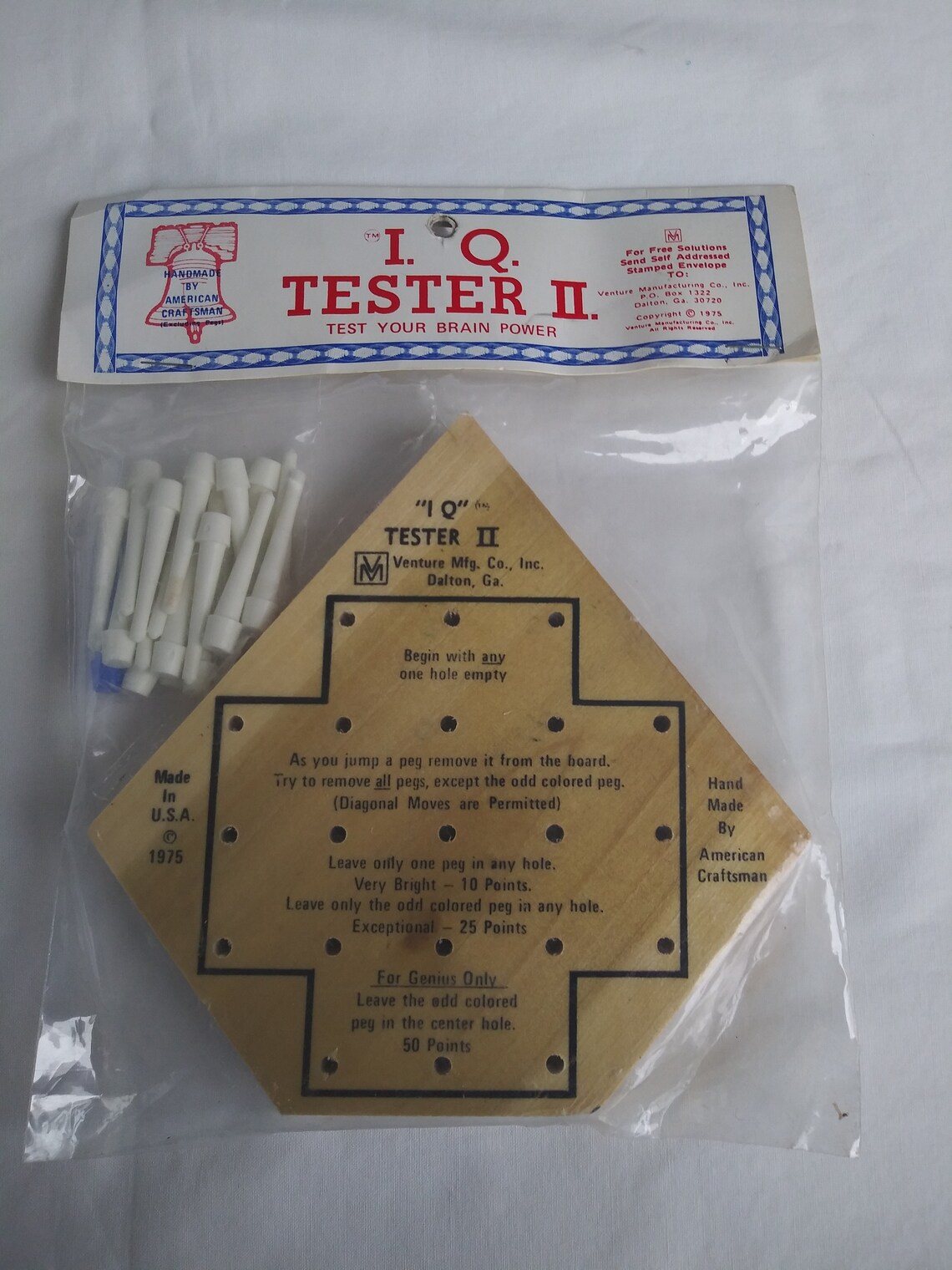Vintage Game I.q.tester II. Test Your Brain Power Wood Puzzle Game USA ...