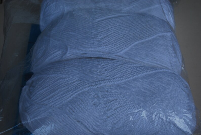 1 lb factory mill ends Cotton Yarn White 3 Balls . made in Etsy