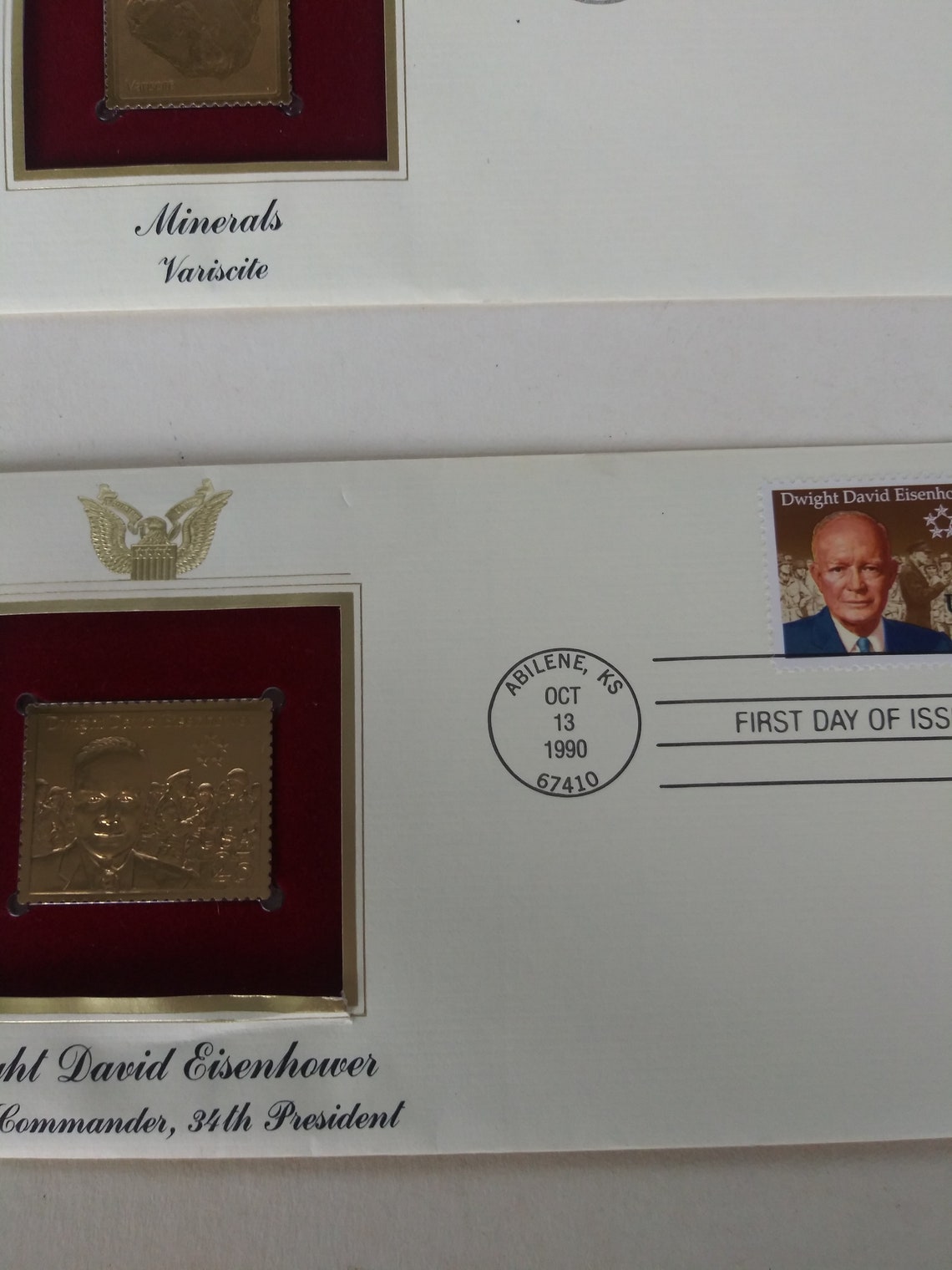 Set 5 Gold Stamp Replica First Day Issue Stamps Etsy