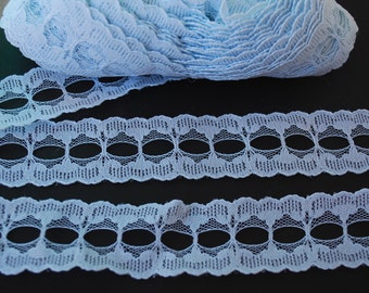 10 yards light blue Polyester Lace Trim Craft Supply