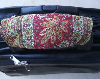 Luggage Handle Wrap Set of 2, Paisley/flowers pattern