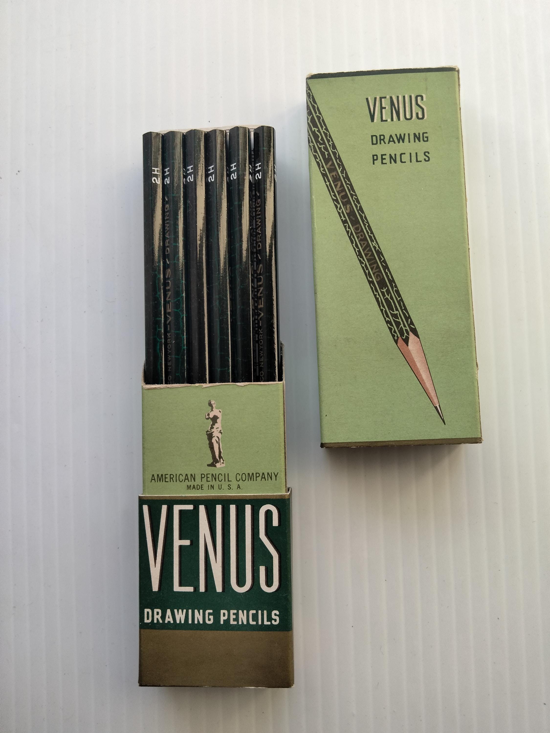 1 Pk (11 Pencil) Vintage Venus Drawing Pencils 2H #3800 - Etsy