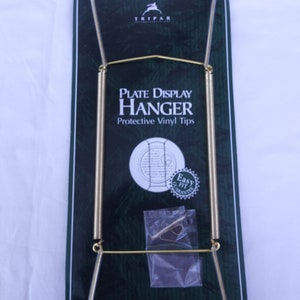 Vintage Tripar Plate Display Hanger/ Gold Plate Hanger