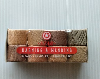Vintage Star Darning and Mending Mercerized Cotton Thread