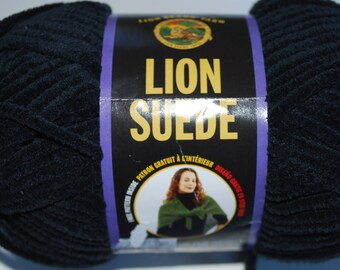 1 skein Lion Suede Lion Brand Yarn Ebony