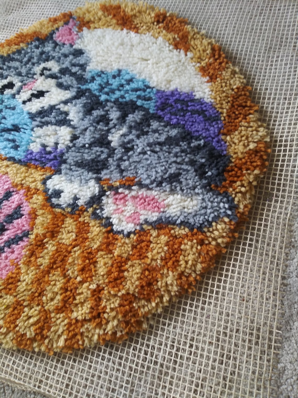 Cat Latch Hook Rug Etsy