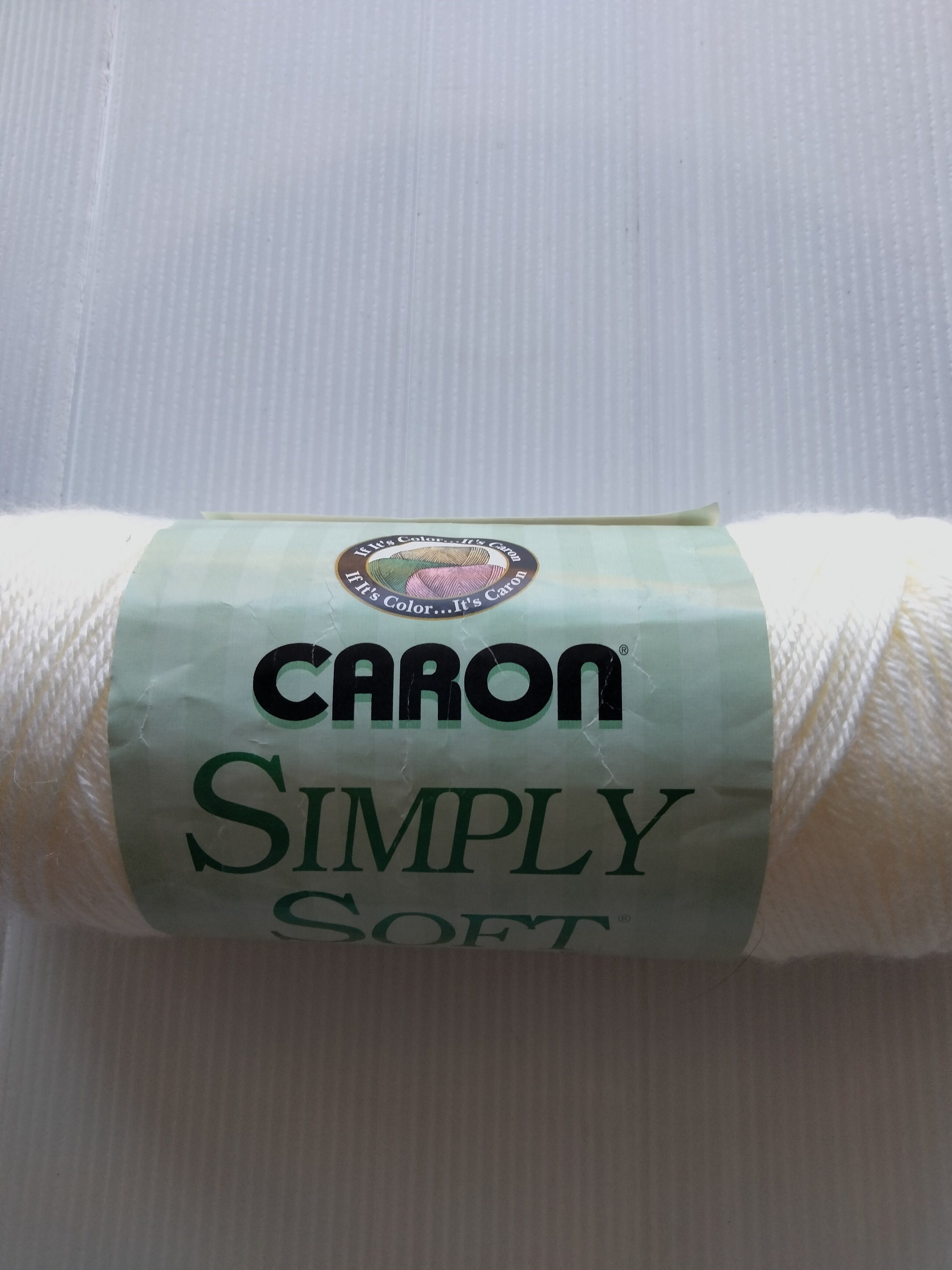 1 Skein Caron Simply Soft Yarn / off White 