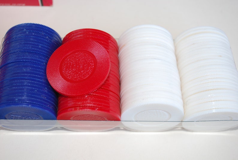 2 Vintage Hoyle Plastic Poker Chips 200 Chips Total Made in Etsy