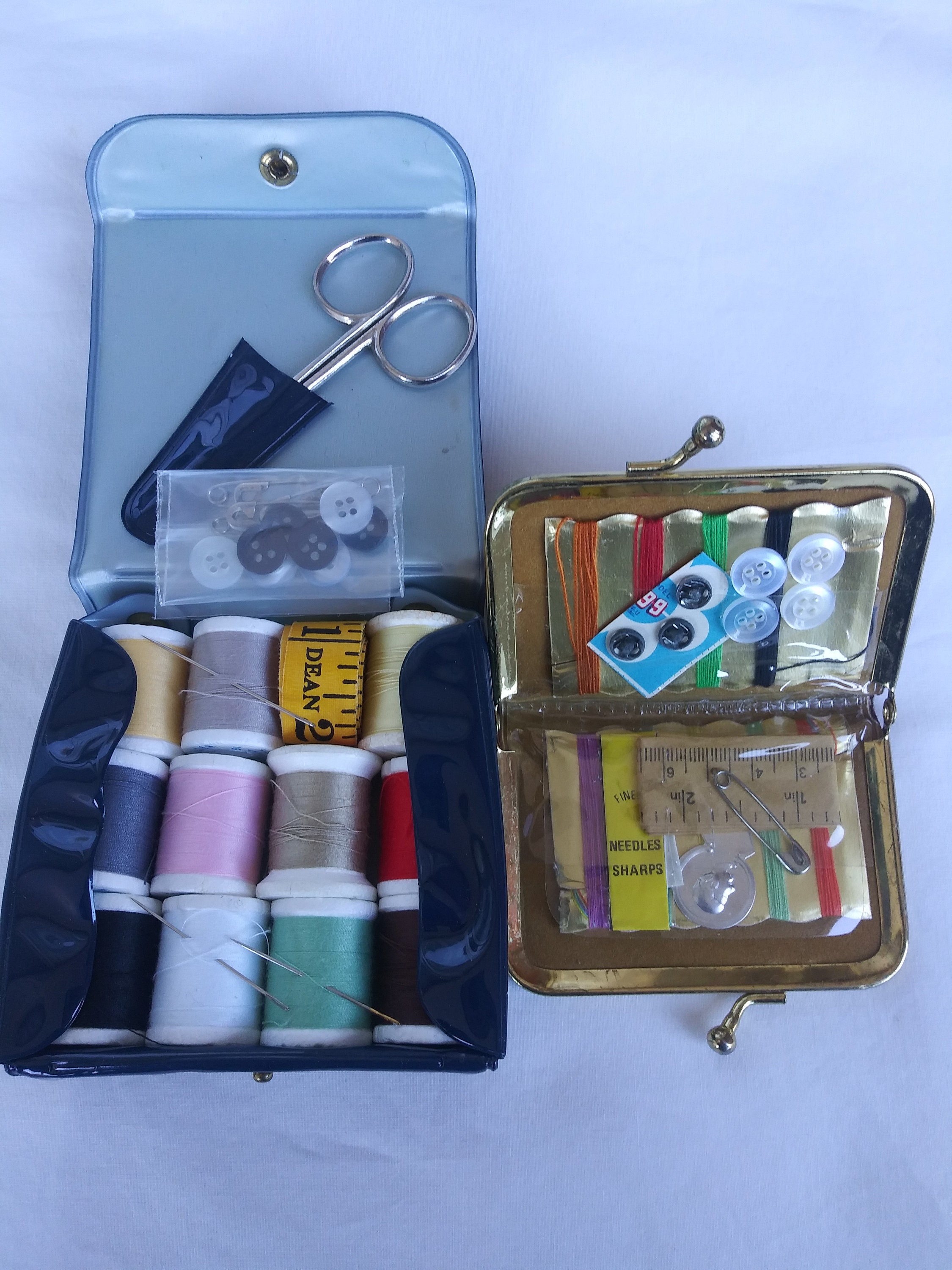 2 Set Vintage Travel Sewing Kit, Travel Accessories 