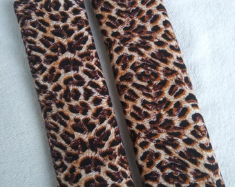 seatbelt covers car 1 pair Cheetah patterned  cotton Leopard Print