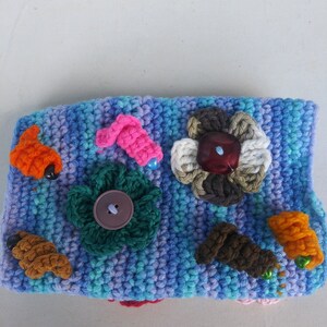 Knitted Fidget Muff Sensory Muff for Dementia, Alzheimer&#39;s, Stress Relief, Autism Twiddle Muff