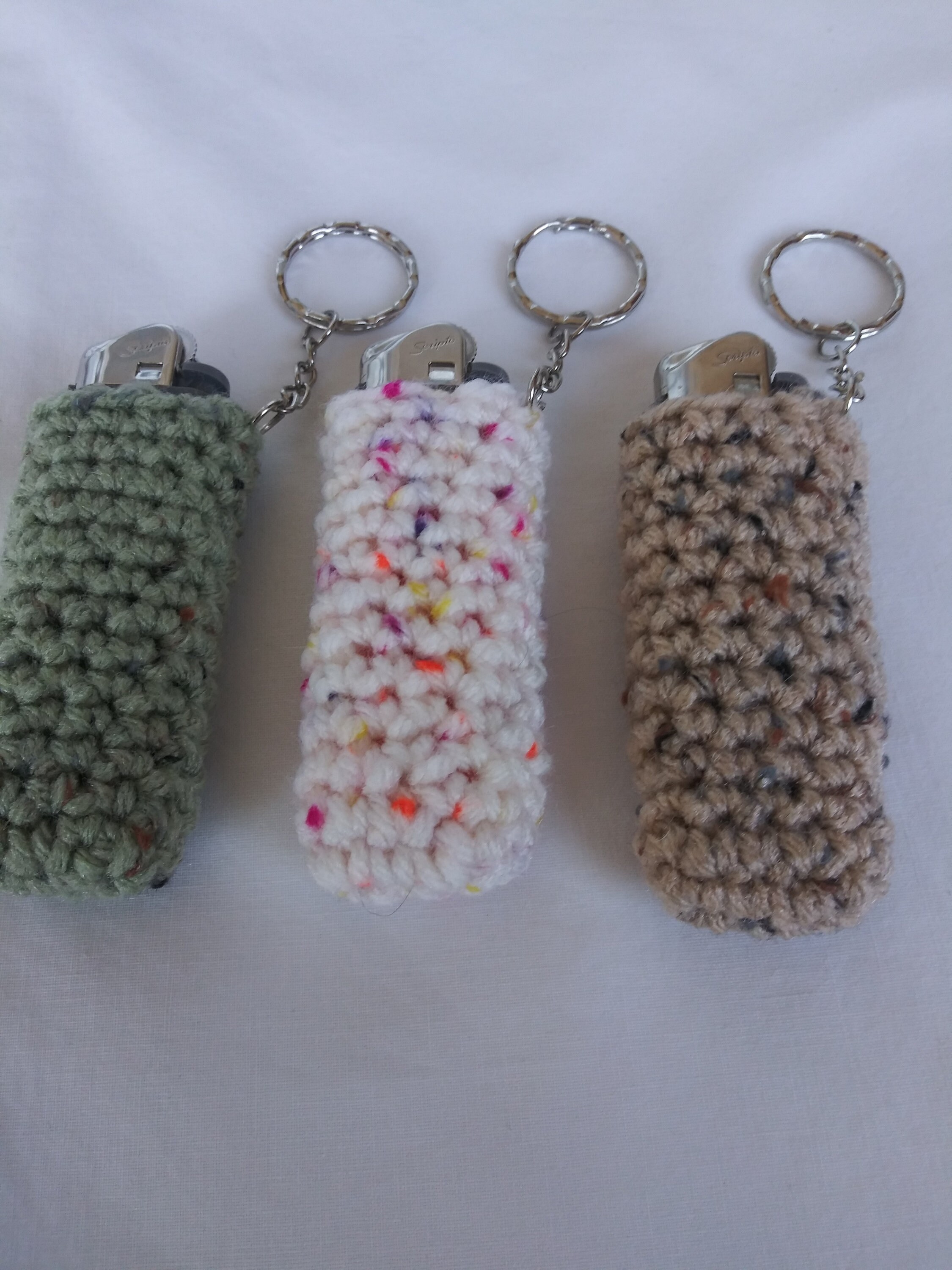 Set of 3 Lighter Cozy Holder Lighter Case Colorful Crochet Etsy UK