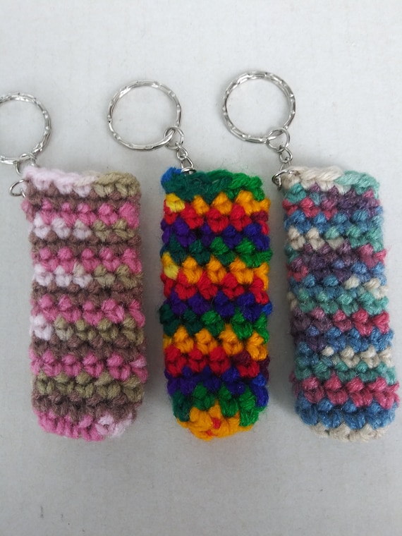 Set of 3 Lighter Cozy Holder Lighter Case Colorful Crochet 