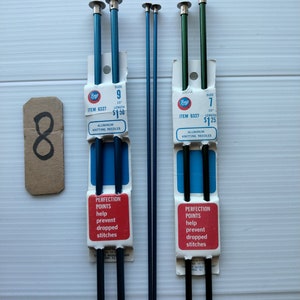 Vintage Boye Aluminum Knitting Needles- 3 Pairs 10 inch long