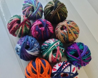 DESTASH YARN -10 balls mix multicolor colors 250 yards