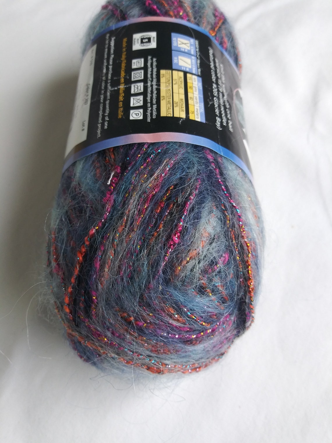 1 skein Lion Brand Yarn Moonlight Mohair Coral Reef Etsy