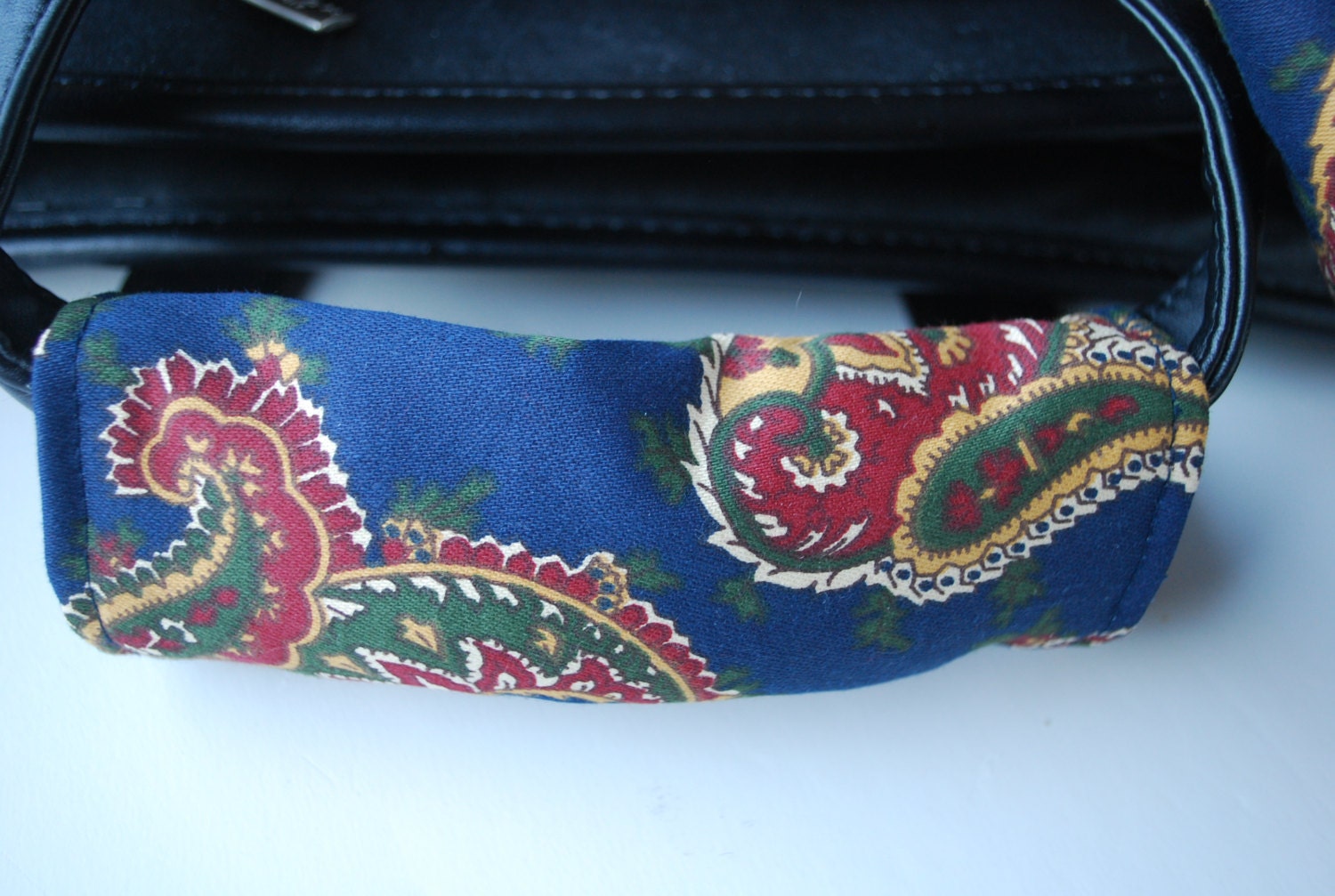 Luggage Handle Wrap Set of 2paisley Colorful Pattern on Navy Etsy UK