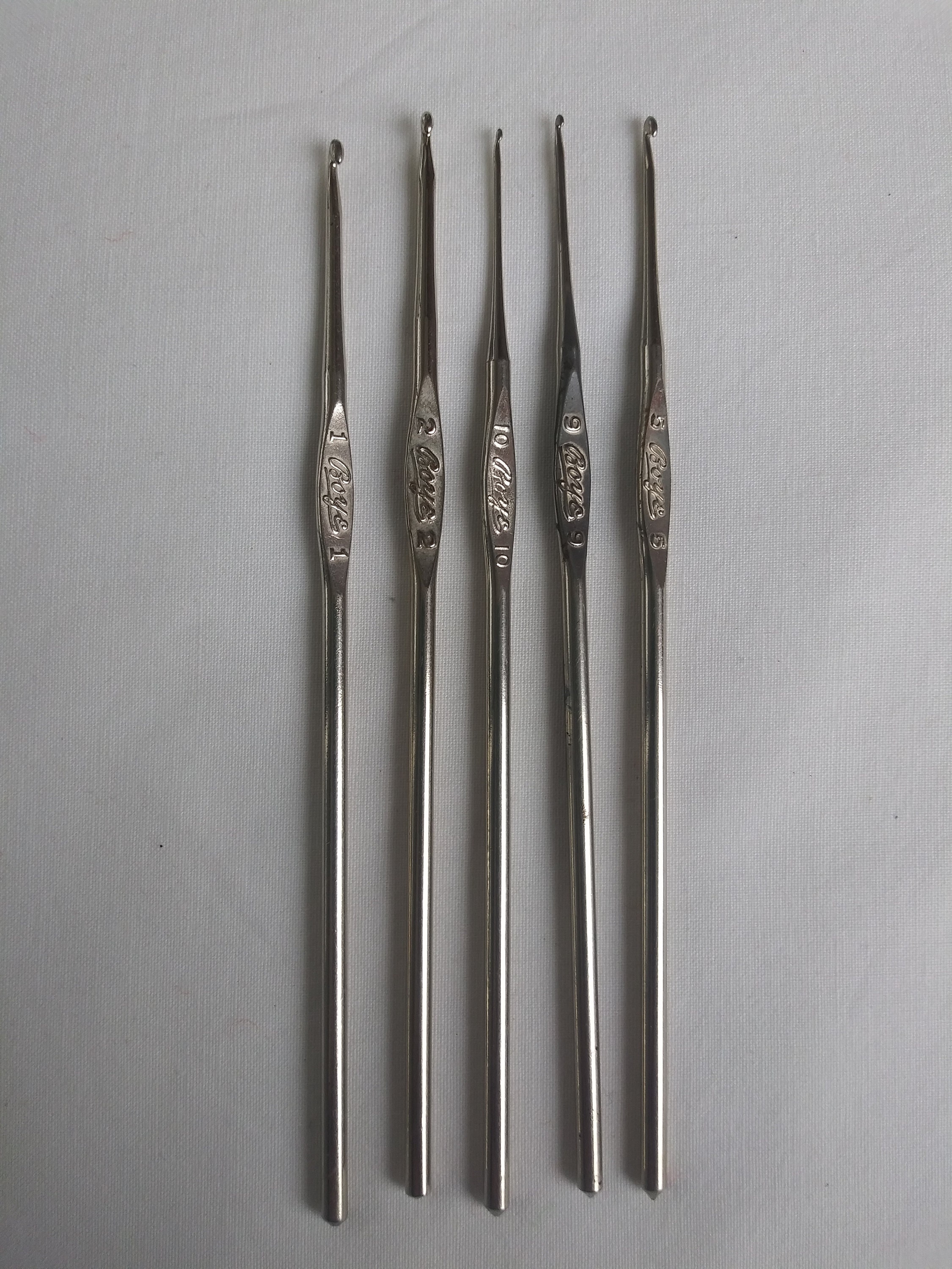 5 crochet hooks steel vintage crochet hooks Boys Etsy