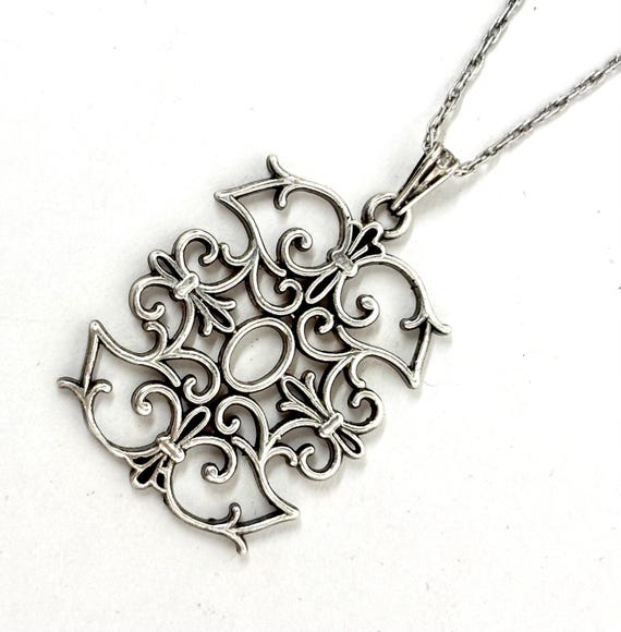 James Craig Sterling Silver Scrollwork Pendant Ne… - image 11