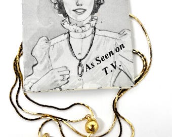 Vintage Gold Tone Adjustable Sliding Necklace Chain – 30”, New Old Stock w Manual