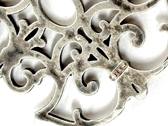 James Craig Sterling Silver Scrollwork Pendant Ne… - image 12