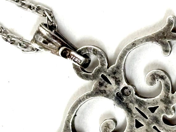 James Craig Sterling Silver Scrollwork Pendant Ne… - image 8