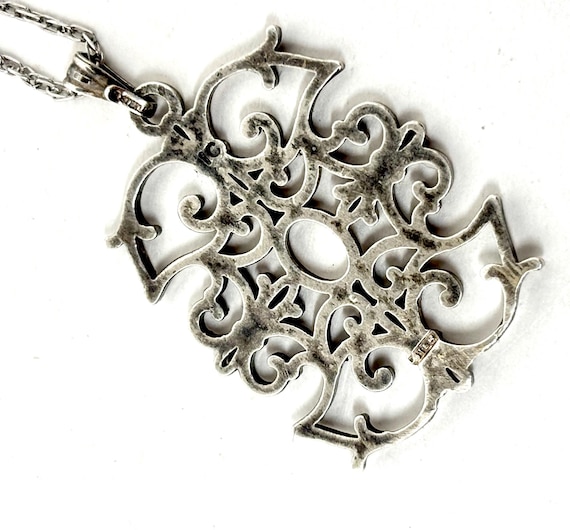 James Craig Sterling Silver Scrollwork Pendant Ne… - image 4