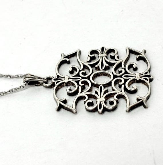 James Craig Sterling Silver Scrollwork Pendant Ne… - image 6