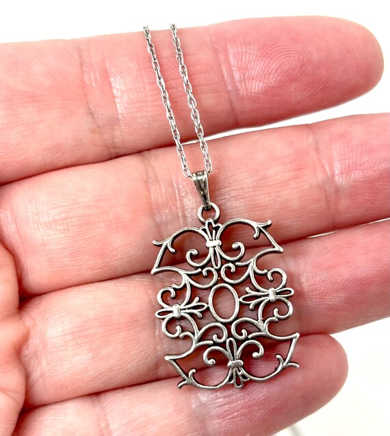 James Craig Sterling Silver Scrollwork Pendant Ne… - image 5