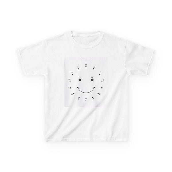Verbinde-die-Punkte Smiley Kids Tee | Puzzle Dot Art