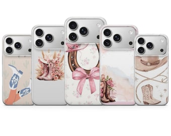 Coque de portable Cowboy Cowgirl Western Cover pour iPhone 17, 16Pro, 15, 14, 13, Samsung S25, S24, S23, S22, A16, A56, Pixel 10Pro