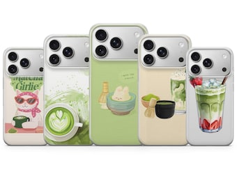 Coque Matcha pour iPhone 17, 16Pro, 15, 14, 13, Samsung S25, S24, S23, S22, A16, A56, Pixel 10Pro