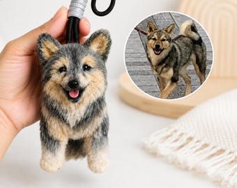 Custom Pipe Cleaner Dog Keychain, Personalized Pet Portrait Figure, Pipe Cleaner Dog Replica, Gift for Dog Owners