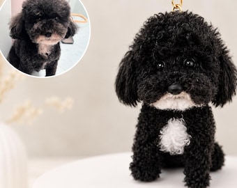 Custom Dog Car Charm, Rear View Mirror Charm from Photo, Personalized Pipe Cleaner Dog Car Accessory