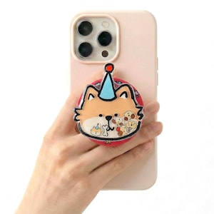 Dog Phone Grip Magnetic Popsocket Kindle Holder, Cartoon Shaker Fidget, Phone Accessories Gifts for Dog Mom, Mother's Day Gift