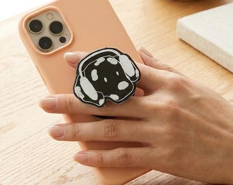 Dalmatian Gift, Minimalist Line Art Dog MagSafe Phone Grip, Aesthetic Dog Lover Gift, Black White Grip