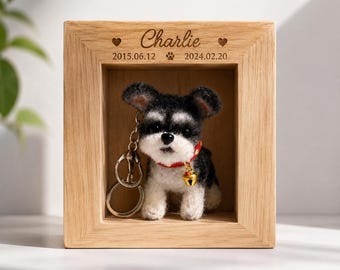 Schnauzer Memorial Keychain, Handmade Pet Loss Keepsake, Schnauzer Remembrance Sympathy Gift Charm