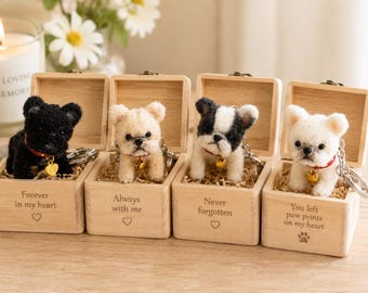 French Bulldog Memorial Keychain, Pet Loss Keepsake Bag Charm, Frenchie Remembrance Sympathy Gift